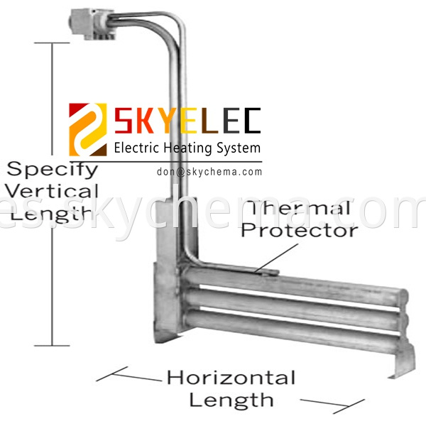 Triple Vertical Stack Metal L Shaped Heaters